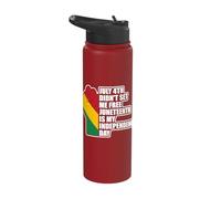 July 4th Didnt Set Me Free Juneteenth Black Women Men Pride Stainless Steel Insulated Water Bottle