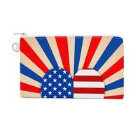 July 4th Independent Day Funny Coin Purse Portable Zipper Change Multifunctional Pouch Bag Gift for Men Women