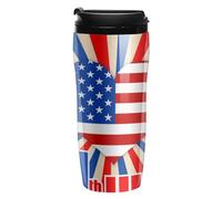 July 4th Independent Day Portable Coffee Cups Insulated Mug Water Tumbler with Lid Sealed for Hot Cold Drinks 350ml