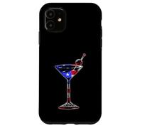 July 4th USA American Flag Funny - Cocktail Martini Case for iPhone 11