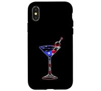 July 4th USA American Flag Funny - Cocktail Martini Case for iPhone X/XS