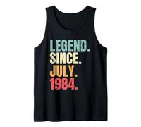 July Birthday 1984 Legend Since July 1984 Retro Tank Top