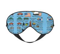 July Fourth USA States Symbol Printing Rest Sleep Eye Mask, Soft Eye Mask for Home & Camping, Blocks Light, Comfortable for Most Users