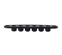 July Summer Gifts Guitar Mounting Ferrules, Silver Gold Guitar String Through Plate, Corrosion Resistance Durable Players for Guitar Lovers(black)