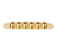 July Summer Gifts Guitar Mounting Ferrules, Silver Gold Guitar String Through Plate, Corrosion Resistance Durable Players for Guitar Lovers(Golden)