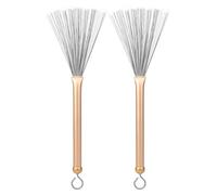 July Summer Gifts Metal Drum Brush, Comfortable Flexible Black And Golden Practical Drum Accessory, Music Teaching Beginner Music Enthusiast for Instrument Maintenance(M02511 gold)