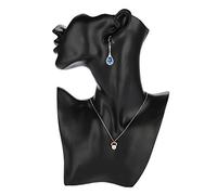 Wandisy Jewelry Mannequin Bust, Black, Resin, 11.4in x 2.8in x 7.7in, for Necklace, Earring Display and Organization