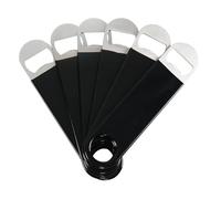 Julyeen 12 Pcs Stainless Steel Beer Openers, Bar Blade, Flat Bottle Opener with Coated Handle, Black