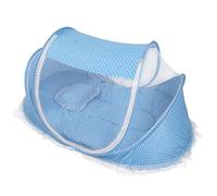 JULYKAI Baby Beach Tent,Portable Foldable Mosquito Net Anti-Bug Crib Cradle Tent with Mattress Pillow for Baby Infant Portable Baby Travel Tent (Blue)