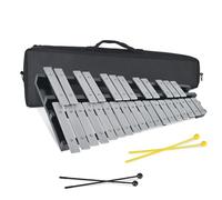 Julymoda 30 Notes Collapsible Glockenspiel Xylophone, Percussion Instrument Kit for Adult and Kid, Professional Bell Kit for Beginner, Includes 2 Mallets and Carrying Bag