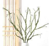 Julyue 3Pcs Artificial Branches for Vase, 43.3in Foam Coral Branches Artificial Dry Willow Twigs Decorative Branches Sticks Curly Willow Branches for Vases Home Wedding Office Decor(Green)