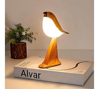 Julyue Small Bird Table Lamp 3 Color Dimmable Touch Night Light with Remote Control/Aroma Diffuser, Led Bird Atmosphere Lamp USB Rechargeable Cordles Bedside Lamp for Bedroom, Office