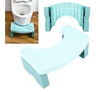 Julyue Toilet Stool Poop Stool, Foldable Plastic Potty Stool, Toilet Step Stool for Adults and Kids, Sturdy Squatting Poop Stool, Ergonomic Bathroom Pooping Stool, Healthy Gifts(Green)