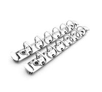 Julyun 2pcs A7 Notebook 6-Hole Ring Binder Mechanisms 15mm Capacity,15mm Base Width,Silver Color Metal Clip Ring Binder DIY Fill Paper Storage Folder Accessories