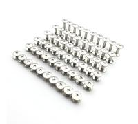 Julyun 50 Sets Metal Snap Rivets Chicago Screw 3MM Length, Slotted Cross Head Stud Nail Rivets, Chicago Button for DIY Planner, Leather Decoration, Bookbinding