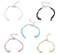 Julz Beads 10 Blank Friendship Cord Bracelets - Add Your Own Connector Charm - J58054