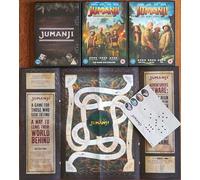 JUMANJI 1-3 COLLECTION + GAME / 1. JUMANJI + GAME / 2. JUMANJI WELCOME TO THE JUNGLE / 3. JUMANJI NEXT LEVEL = ULTIMATE 3x DVD UK SET