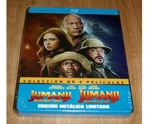 Jumanji Collection 2 Movies Limited Steelbook Blu-Ray New Adventures A-B-C