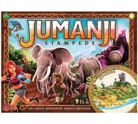 Jumanji Stampede cooperative board game, 3D adventure game based on the action-comedy film, family game night for kids and adults ages 8 & up