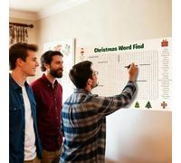 Jumb/o Thanksgiving & Christmas Word Search Poster - Giant 36"X24" Wall Game, Fun-Filled 50 Words Find Puzzle Decoration, Giant Thanksgiving Word Search Xmas for Classroom Activities (Christmas)