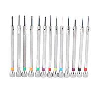 jumbans 0.6Mm-2.0Mm 13Pcs New Watchmakers Screwdrivers Set Watch Glasses Flat Blade Assort Slotted Flat Screwdrivers Set, Jewellers Watch Screwdriver for Watchmakers