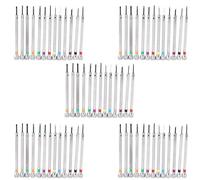 jumbans 0.6mm-2.0mm 65Pcs New Watchmakers Screwdrivers Set Watch Glasses Flat Blade Assort Slotted Flat Screwdrivers Set
