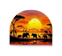 JUMBEAR African Animals Under The Sunset Napkin Holder for Tables,Paper Napkins Holder for Restaurant Decor Kitchen Bar Restaurant Accessories
