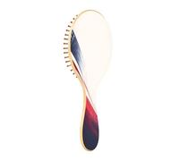 JUMBEAR American Flag Style Hair Brush,Massaging Scalp Wooden Bamboo Paddle Hairbrush for All Hairstyles,Reducing Tangle & Hair Breakage, Promoting Hair Growth
