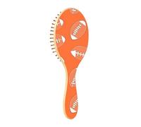 JUMBEAR American Football Hair Brush,Massaging Scalp Wooden Bamboo Paddle Hairbrush for All Hairstyles,Reducing Tangle & Hair Breakage, Promoting Hair Growth