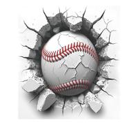 JUMBEAR Baseball Inside The Crack in The Wall Dishwasher Magnet Cover Waterproof Magnectic Sticker Refrigerator Magnet Decor Home Cabinet Decals Appliances Stickers for Home Kitchen 23"x26"