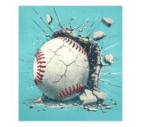 JUMBEAR Baseball Inside The Crack in The Wall Dishwasher Magnet Cover Waterproof Magnectic Sticker Refrigerator Magnet Decor Home Cabinet Decals Appliances Stickers for Home Kitchen 23"x26"