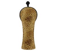 JUMBEAR Beautiful Brown Leopard Print Golf Club Head Cover for Driver/Fairway Woods/Hybrid,1Pack PU Leather Golf Headcover with Number Tag