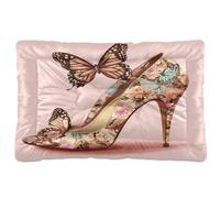 JUMBEAR Beautiful Butterfly High Heels Pet Bed,Non Slip Bottom Dog Crate Mattress Cat Dog Mat,Soft Comfortable Pet Cat Beds for Cats and Dogs Sleeping 24x18in