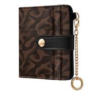 JUMBEAR Beautiful Coffee Colored Marble Texture Purses for Women,RFID Blocking PU Leather Wallet for Women,Zipper Coin Purse with Multiple Card Slots and Roomy Compartment
