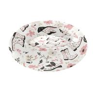 JUMBEAR Beautiful Cow Style Cowboy Boots Calming Dog Cat Donut Bed -Plush Puppy Kitten Cuddler Round Bed, Warm and Soft Pet Beds with Non-Slip Bottom and Washable-S