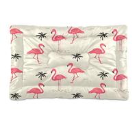 JUMBEAR Beautiful Flamingo Pet Bed Mats,Non Slip Bottom Dog Crate Mattress Cat Dog Mat,Soft Comfortable Pet Cat Beds for Cats and Dogs Sleeping 24x18in