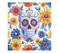 JUMBEAR Beautiful Flower Skull Dishwasher Magnet Cover Waterproof Magnectic Sticker Refrigerator Magnet Decor Home Cabinet Decals Appliances Stickers for Home Kitchen 23"x26"
