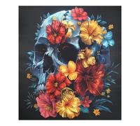JUMBEAR Beautiful Flower Skull Dishwasher Magnet Cover Waterproof Magnectic Sticker Refrigerator Magnet Decor Home Cabinet Decals Appliances Stickers for Home Kitchen 23"x26"