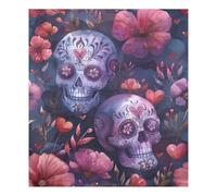 JUMBEAR Beautiful Flower Skull Dishwasher Magnet Cover Waterproof Magnectic Sticker Refrigerator Magnet Decor Home Cabinet Decals Appliances Stickers for Home Kitchen 23"x26"