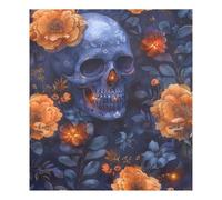 JUMBEAR Beautiful Flower Skull Dishwasher Magnet Cover Waterproof Magnectic Sticker Refrigerator Magnet Decor Home Cabinet Decals Appliances Stickers for Home Kitchen 23"x26"