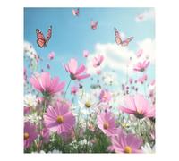 JUMBEAR Beautiful Herbaceous Flowers Dishwasher Magnet Cover Waterproof Magnectic Sticker Refrigerator Magnet Decor Home Cabinet Decals Appliances Stickers for Home Kitchen 23"x26"