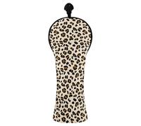 JUMBEAR Beautiful Leopard Print Golf Club Head Cover for Driver/Fairway Woods/Hybrid,1Pack PU Leather Golf Headcover with Number Tag