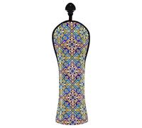 JUMBEAR Beautiful Mexican Flowers Golf Club Head Cover for Driver/Fairway Woods/Hybrid,1Pack PU Leather Golf Headcover with Number Tag