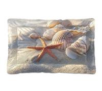 JUMBEAR Beautiful Starfish Shells Pet Bed,Non Slip Bottom Dog Crate Mattress Cat Dog Mat,Soft Comfortable Pet Cat Beds for Cats and Dogs Sleeping 36x24in