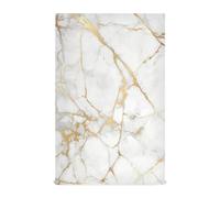 JUMBEAR Beautiful White And Gold Marble Texture Kitchen Dish Towel Soft Absorbent Dishcloths Reusable Hand Towel Tea Towels and Table Decoration Towels 28 x 18 Inch 4Pack