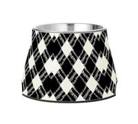 JUMBEAR Black and White Buffalo Grid Stainless Steel Dog Bowls,Food and Water Non Slip Anti Pet Puppy Dishes for Small, Medium and Large Dogs Cats