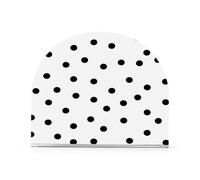 JUMBEAR Black Polka Dots Napkin Holder for Tables,Paper Napkins Holder for Restaurant Decor Kitchen Bar Restaurant Accessories