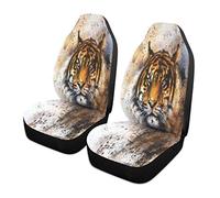 JUMBEAR Camo Tiger Car Seat Covers Non-Slip Breathable Waterproof Front Car Seats Cover Automotive Bucket Protective Seats Cover for Universal Cars 1Pack