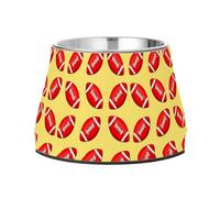 JUMBEAR Cartoon Rugby Dog Bowls,Stainless Steel Cat Bowls,Pet Supplies Great for Dog & Cat Water And Food-Detachable