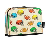 JUMBEAR Cartoon Rugby Pencil Case,Large Capacity Pen Case Bag Pouch Holder Stationery Desk Organizer Cosmetic Bag with Zipper for School Office Travel